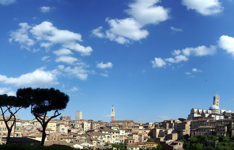 Uitzicht op Siena
